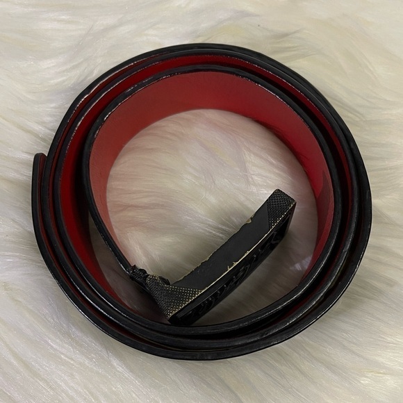 CHRISTIAN LOUBOUTIN ricky calf leather belt in black - Picture 6 of 12